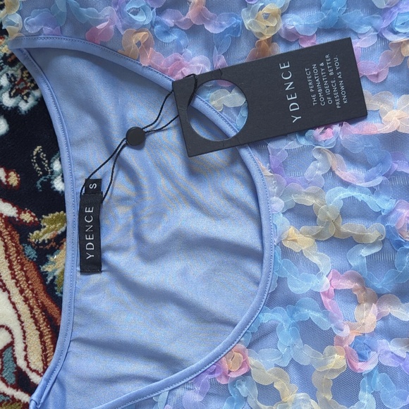 Pastel Sheer Overlay Periwinkle Babydoll Dress (purchased in Amsterdam 🇳🇱) - Picture 4 of 4